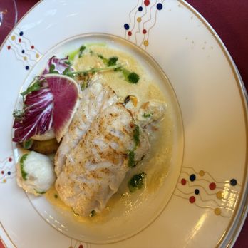 La Couronne - Red fish dish on Normandy menu - French Near Me - Rouen, 76