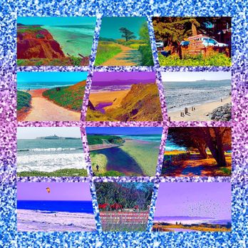 Half Moon Bay Coastal Trail - Montage of images from the Half Moon Bay Coastal Trail - Hiking Near Me - Half Moon Bay, California Half Moon Bay Coastal Trail - Montage of images from the Half Moon Bay Coastal Trail - Hiking Near Me - Half Moon Bay, California