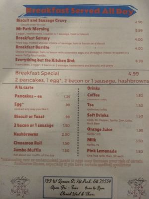 Menu photo 1 Finley's Mt Park Cafe Mountain Park, OK Menu photo 1 Finley's Mt Park Cafe Mountain Park, OK