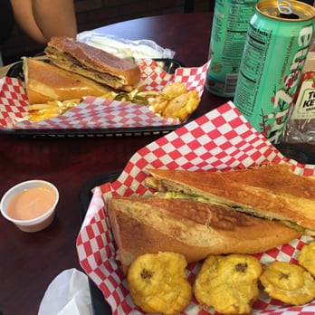 Maracas y Sabor - Cuban and tripleta sandwich. Fries with cheddar and jalapeño, and some tostones. - Sandwiches Near Me - El Paso, Texas Maracas y Sabor - Cuban and tripleta sandwich. Fries with cheddar and jalapeño, and some tostones. - Sandwiches Near Me - El Paso, Texas