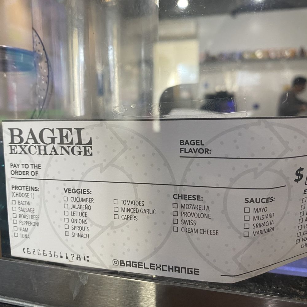 Bagel Exchange - Bagel "check" - Coffee & Tea Near Me - Alhambra, California