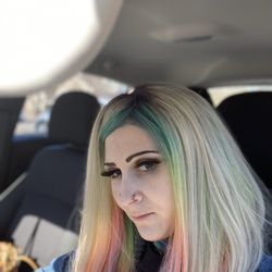 The Silver Fox Beauty Bar - Blonde w neon colors through out