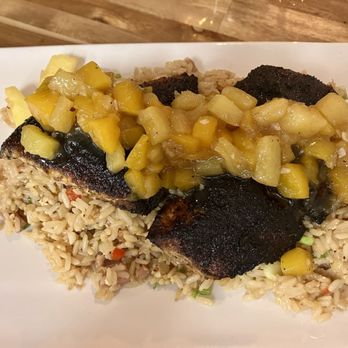 Untamed Chef - Blackened mahi mahi over Polynesian rice with a mango pineapple chutney - Cooking Classes Near Me - Chesapeake, Virginia Untamed Chef - Blackened mahi mahi over Polynesian rice with a mango pineapple chutney - Cooking Classes Near Me - Chesapeake, Virginia