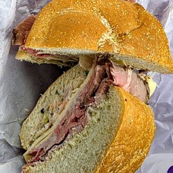 Butcher's Best Market - Roasted beef and Swiss on hard roll