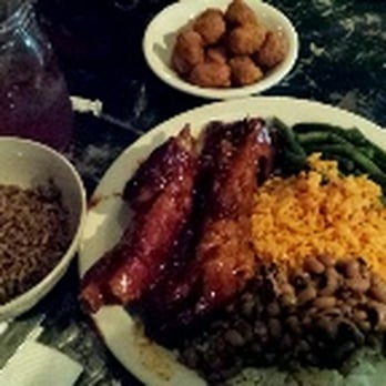 Sandra's Next Generation - BBQ Pork Ribs, fried okra, dirty rice, carribean rice, and string beans. YUMMM - Soul Food Near Me - New Haven, Connecticut Sandra's Next Generation - BBQ Pork Ribs, fried okra, dirty rice, carribean rice, and string beans. YUMMM - Soul Food Near Me - New Haven, Connecticut