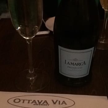 Ottava Via - Bottle of prosecco - Pizza Near Me - Detroit, Michigan