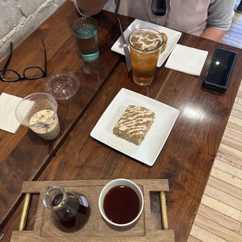 Archetype Coffee - Sweet Corn Coffee Cake (yuuummmm), Rwanda pour over, black iced tea, and granola w/ oatmilk ... - Coffee Roasteries Near Me - Omaha, Nebraska