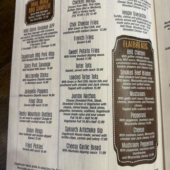 Sagebrush BBQ & Grill - Menu - Barbeque Near Me - Grand Lake, Colorado