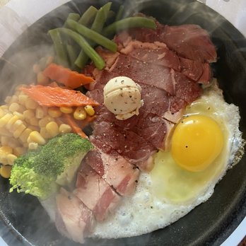 Sizzling Lunch - Ribeye somehow veggies didn't cook right - Japanese Near Me - San Jose, California Sizzling Lunch - Ribeye somehow veggies didn't cook right - Japanese Near Me - San Jose, California