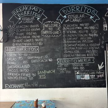 Burritos Gorditos - Menu - Mexican Near Me - Cozumel, ROO