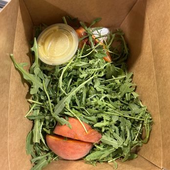 Capri Lasagneria - A handlful of wilted arugula and three slices of peach does not a $13 salad make - Italian Near Me - Burlingame, California Capri Lasagneria - A handlful of wilted arugula and three slices of peach does not a $13 salad make - Italian Near Me - Burlingame, California