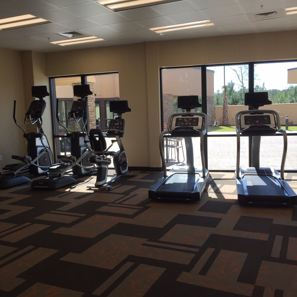 Courtyard by Marriott Jacksonville - Gym, not pictured here are the weight machines. Each of the pictured machines have cable TV. - Hotels Near Me - Jacksonville, North Carolina Courtyard by Marriott Jacksonville - Gym, not pictured here are the weight machines. Each of the pictured machines have cable TV. - Hotels Near Me - Jacksonville, North Carolina