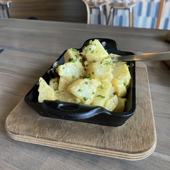 Carson Kitchen - GERMAN POTATO SALAD whole grain mustard, chive - New American Near Me - Salt Lake City, Utah Carson Kitchen - GERMAN POTATO SALAD whole grain mustard, chive - New American Near Me - Salt Lake City, Utah