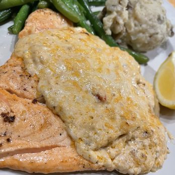 Blue Petes Restaurant - Crab Encrusted Salmon - Seafood Near Me - Virginia Beach, Virginia Blue Petes Restaurant - Crab Encrusted Salmon - Seafood Near Me - Virginia Beach, Virginia