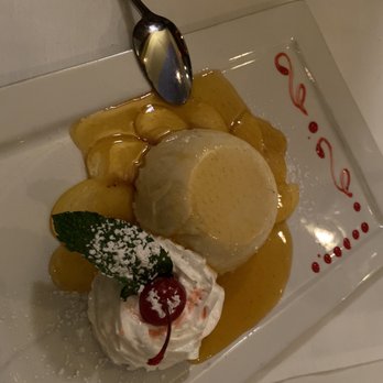 La Perla Di Pompano - Panacota with peach. - Italian Near Me - Pompano Beach, Florida