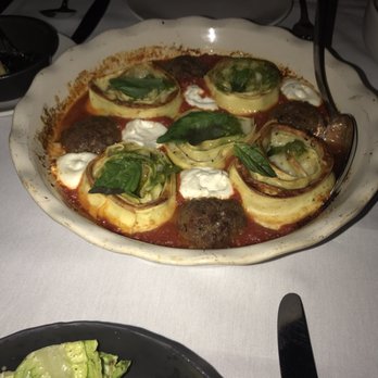 Quality Italian - Baked lasagna with steak meatballs and house made ricotta - Italian Near Me - Denver, Colorado Quality Italian - Baked lasagna with steak meatballs and house made ricotta - Italian Near Me - Denver, Colorado