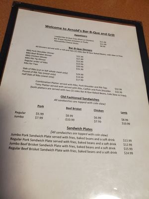 Menu photo 5 Arnolds BAR-B-QUE & Grill Memphis, TN