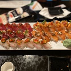 Kei Sushi - Salmon lover, Kiss of fire , Rooster Salmon , Kei Tuna , Fire Ball ,