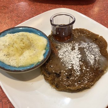 Square Cafe - Single Sweet Potato Pancake and side of Cheese Grits - 2/5 - Breakfast & Brunch Near Me - Pittsburgh, Pennsylvania Square Cafe - Single Sweet Potato Pancake and side of Cheese Grits - 2/5 - Breakfast & Brunch Near Me - Pittsburgh, Pennsylvania