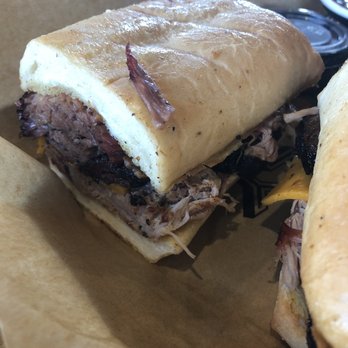 Dickey's Barbecue Pit - Westerner Sandwich (brisket and pulled pork) - American Near Me - Jenison, Michigan Dickey's Barbecue Pit - Westerner Sandwich (brisket and pulled pork) - American Near Me - Jenison, Michigan