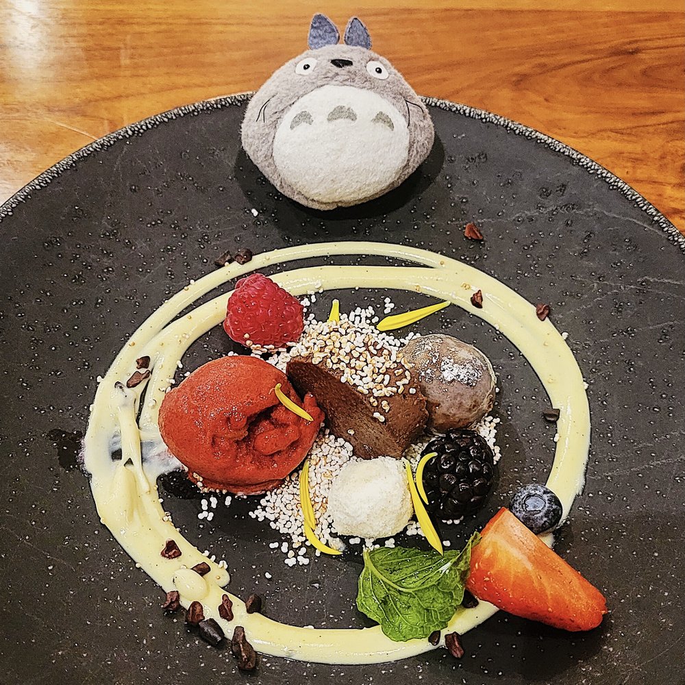 The Alden - Lunar chocolate with truffles, popped grains, and natillas. - New American Near Me - Chamblee, Georgia