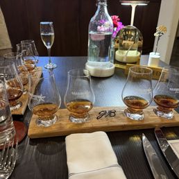 Garrison Brothers whiskey Flight. Garrison Brothers whiskey Flight.