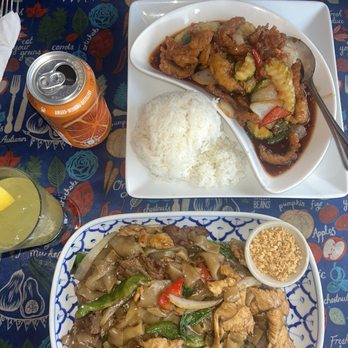 Ginger Thai Taste - HS-2. General Tso's Chicken & GN-3. Spicy Drunken Noodles. - Thai Near Me - Richmond, Virginia Ginger Thai Taste - HS-2. General Tso's Chicken & GN-3. Spicy Drunken Noodles. - Thai Near Me - Richmond, Virginia