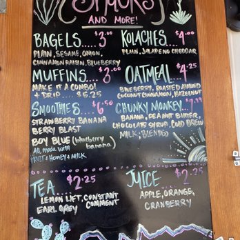 Canyon Coffee Brew - Snack menu We got the kolaches and they got us through our first hike of the day! - Coffee & Tea Near Me - Terlingua, Texas Canyon Coffee Brew - Snack menu We got the kolaches and they got us through our first hike of the day! - Coffee & Tea Near Me - Terlingua, Texas