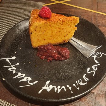 Fogo de Chão - Complimentary anniversary dessert. - Brazilian Near Me - Lynnwood, Washington