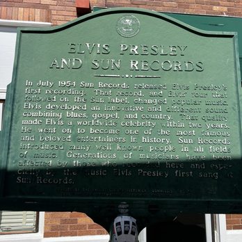 Sun Studio - Landmark plaque - Museums Near Me - Memphis, Tennessee
