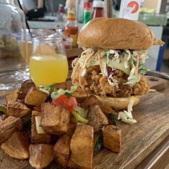 Lapisara Eatery - Fried chicken sandwich which breakfast potatoes - Breakfast & Brunch Near Me - San Francisco, California Lapisara Eatery - Fried chicken sandwich which breakfast potatoes - Breakfast & Brunch Near Me - San Francisco, California