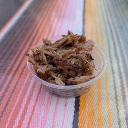 Taste of carnitas meat after we talked about it with owner Taste of carnitas meat after we talked about it with owner