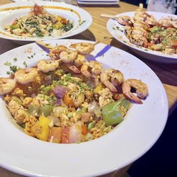 Jambalaya rice bowl and kung pow rice bowl