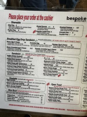 Menu photo 8 Bespoke All Day Cafe Las Vegas, NV