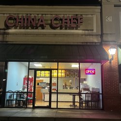 China Chef - Store front at night.