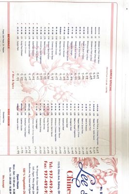 Menu photo 1 Lee's Chinese Restaurant Sidney, OH Menu photo 1 Lee's Chinese Restaurant Sidney, OH
