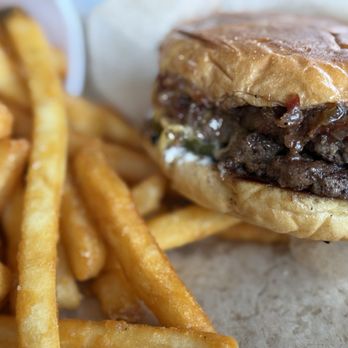 Bunkhouse Burgers - Double Bacon Jam Burger w/ Regular Fries - Burgers Near Me - Clarkston, Michigan Bunkhouse Burgers - Double Bacon Jam Burger w/ Regular Fries - Burgers Near Me - Clarkston, Michigan