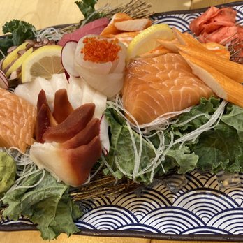 Sushi Sooshimi - a variety of sushi on a plate - Japanese Near Me - Mississauga, Ontario