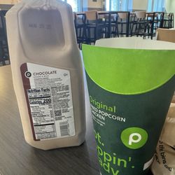 Publix - Chocolate milk and popcorn chicken