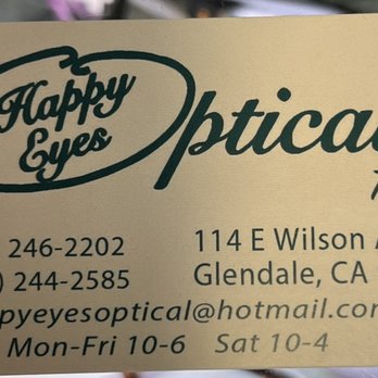 Happy Eyes Optical - Business card - Eyewear & Opticians Near Me - Glendale, California Happy Eyes Optical - Business card - Eyewear & Opticians Near Me - Glendale, California