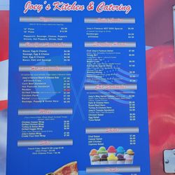 Joey's Kitchen - Menu