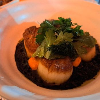 Eyval - Scallops. Fenugreek. Squid ink. - Persian/Iranian Near Me - Brooklyn, New York Eyval - Scallops. Fenugreek. Squid ink. - Persian/Iranian Near Me - Brooklyn, New York