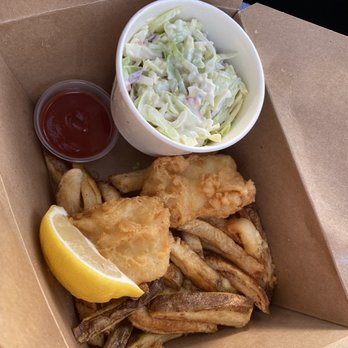 Old World Gingerbread Village - 2-piece Cod Fish-and-chips - Desserts Near Me - Mapleton, Oregon