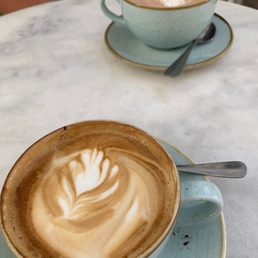 Flat white and hot chocolate Flat white and hot chocolate