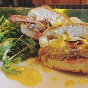The Original - Breakfast burger! Sooooo delicious! 1/4 lb beef Patty cover with ham, thick bacon, egg, cheddar and hollandaise sauce! - Cocktail Bars Near Me - Milwaukee, Wisconsin The Original - Breakfast burger! Sooooo delicious! 1/4 lb beef Patty cover with ham, thick bacon, egg, cheddar and hollandaise sauce! - Cocktail Bars Near Me - Milwaukee, Wisconsin