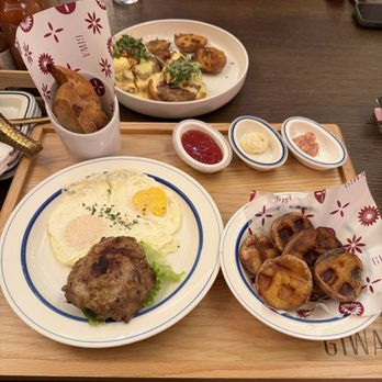 GIWA - The Morning egg with extra eggs and galbi patty - Breakfast & Brunch Near Me - Santa Clara, California