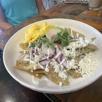 Farmer's Table - Poblano Green Chilaquiles - New American Near Me - La Mesa, California
