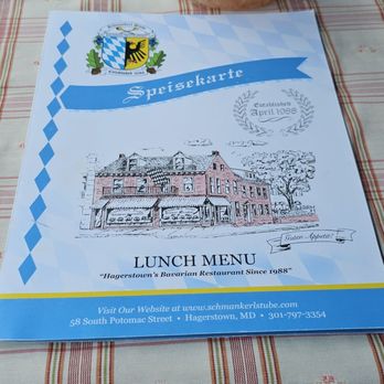 Schmankerl Stube - Schmankerl Stube lunch menu cover - German Near Me - Hagerstown, Maryland Schmankerl Stube - Schmankerl Stube lunch menu cover - German Near Me - Hagerstown, Maryland