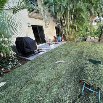 D&O Handyman - New tile patio w/ added grass AFTER - Pressure Washers Near Me