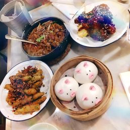 BBQ piggy pork buns, chili green beans, beef noodles, honey balsamic chicken wings. BBQ piggy pork buns, chili green beans, beef noodles, honey balsamic chicken wings.